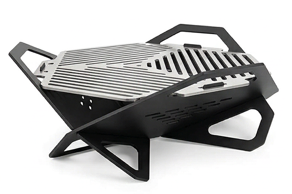 Handcrafted Collapsible and Foldable Grill, BBQ, Fire Pit