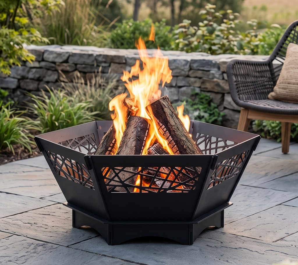 Beautiful Handcrafted Hexagon Fire Pit – 74 cm