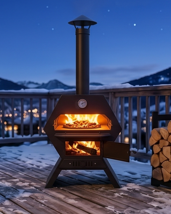 Handcrafted Hexagonal Wood-Fired Pizza Oven – 140cm