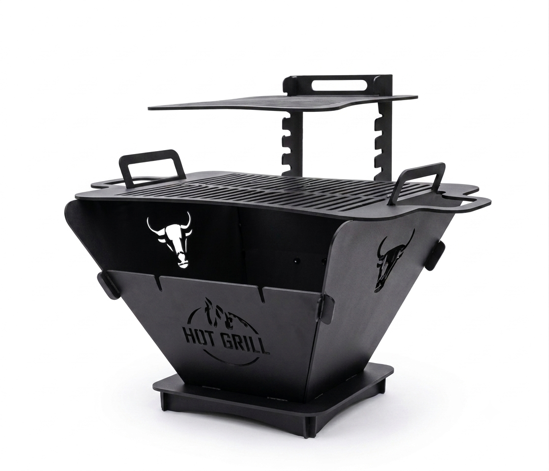 Handcrafted Collapsible Grill, BBQ, Fire Pit - 60cmx45cm