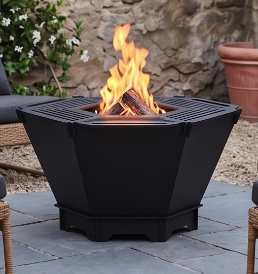 Handcrafted 2-in-1 Collapsible Fire Pit & Grill – Premium 76 cm