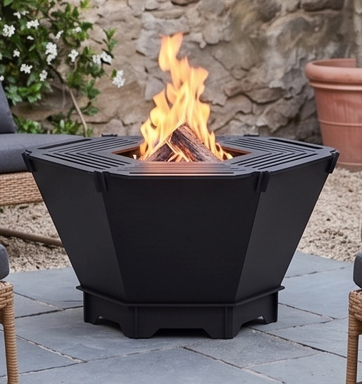 Handcrafted 2-in-1 Collapsible Fire Pit & Grill – Premium 76 cm