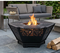 Handcrafted 2-in-1 Collapsible Fire Pit & Grill – 76 cm - Design 1