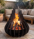 Handcrafted Flame-Inspired Sculptural Metal Fire Pit – 81cm