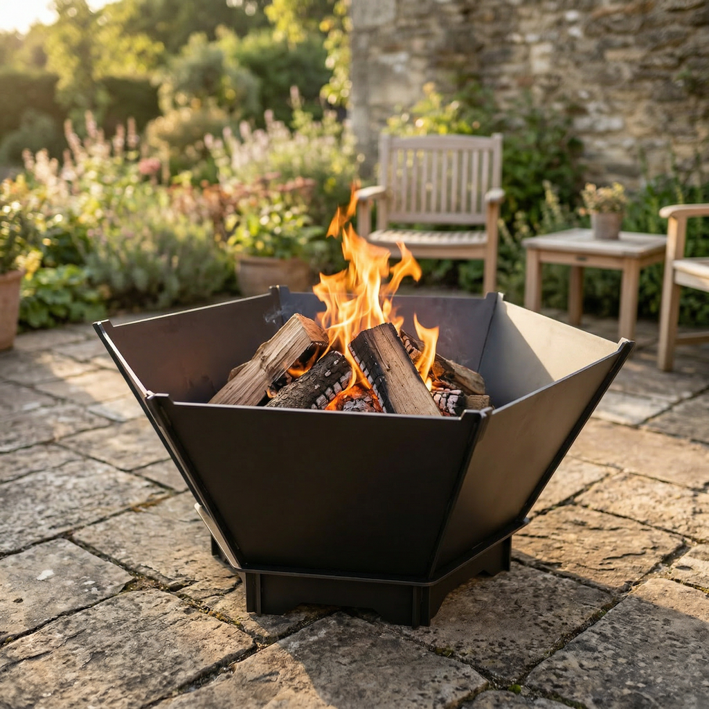 Handcrafted 2-in-1 Collapsible Fire Pit & Grill – Premium 76 cm