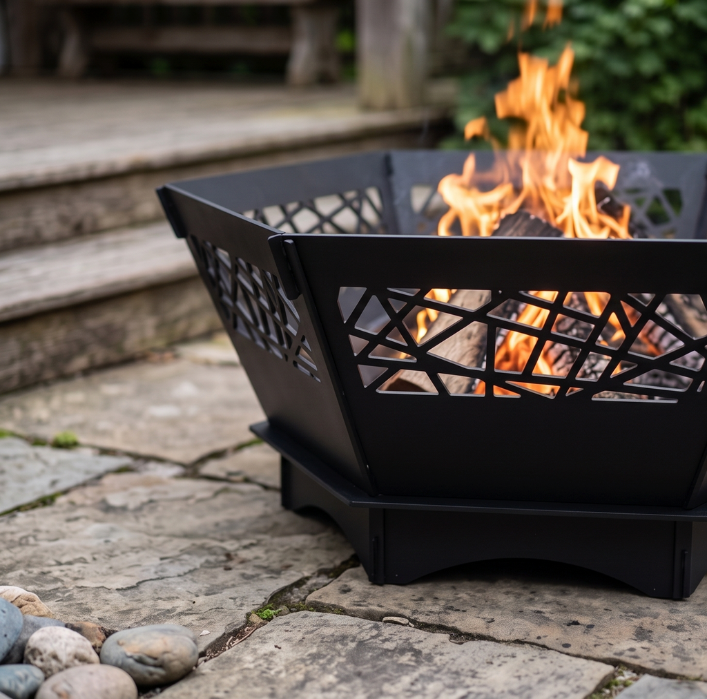 Beautiful Handcrafted Hexagon Fire Pit – 74 cm