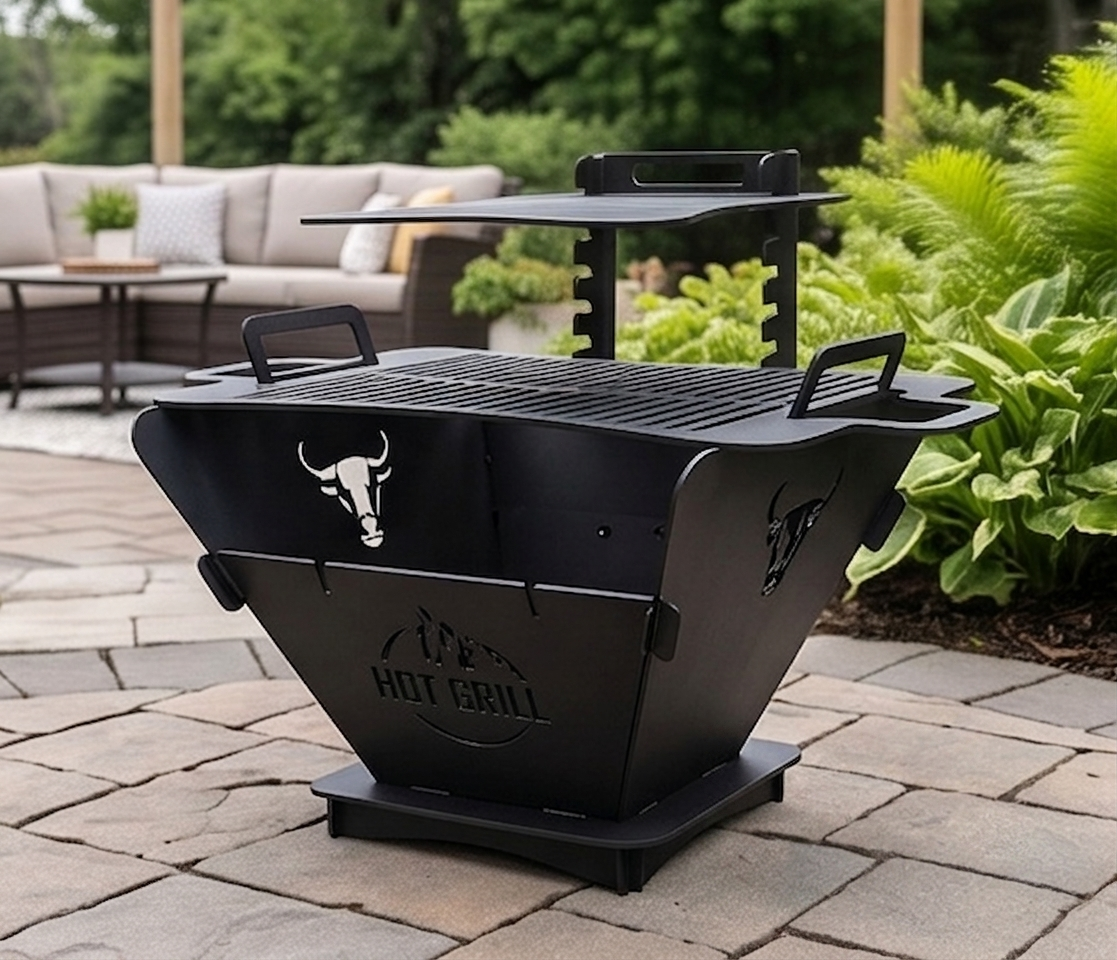 Handcrafted Collapsible Grill, BBQ, Fire Pit - 60cmx45cm