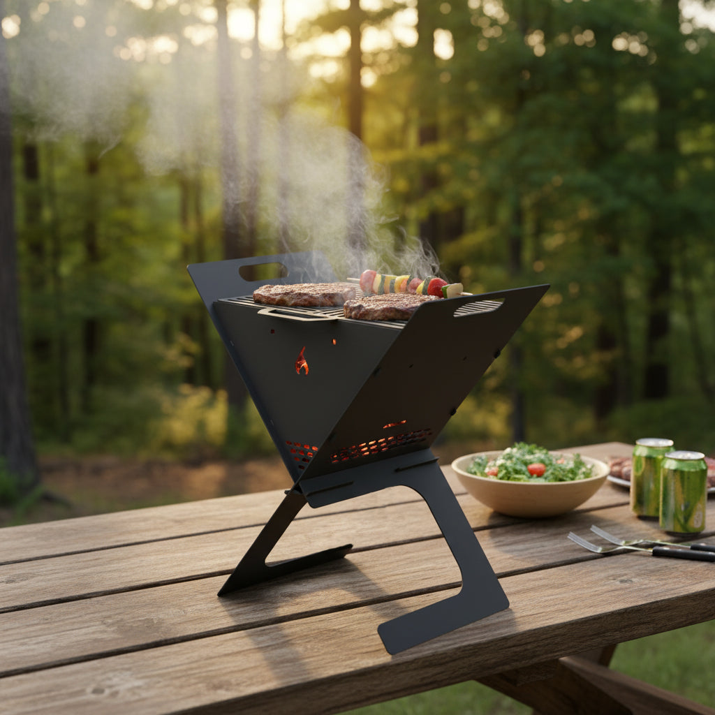 Portable Grill - Collapsible Grill, BBQ and Fire Pit
