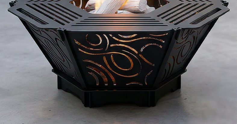 Handcrafted 2-in-1 Collapsible Fire Pit & Grill – Premium 76 cm - Design 4
