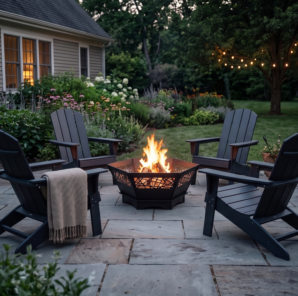 Beautiful Handcrafted Hexagon Fire Pit – 74 cm