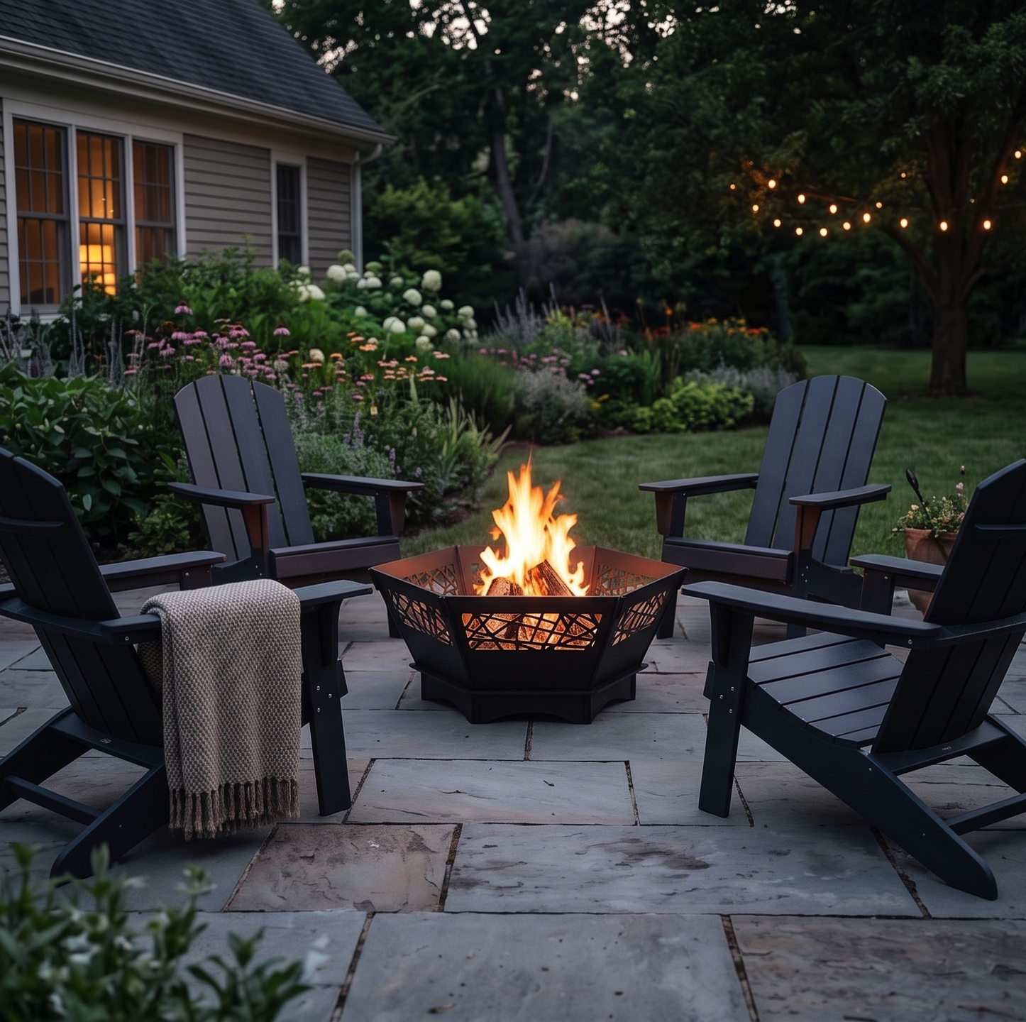 Beautiful Handcrafted Hexagon Fire Pit – 74 cm