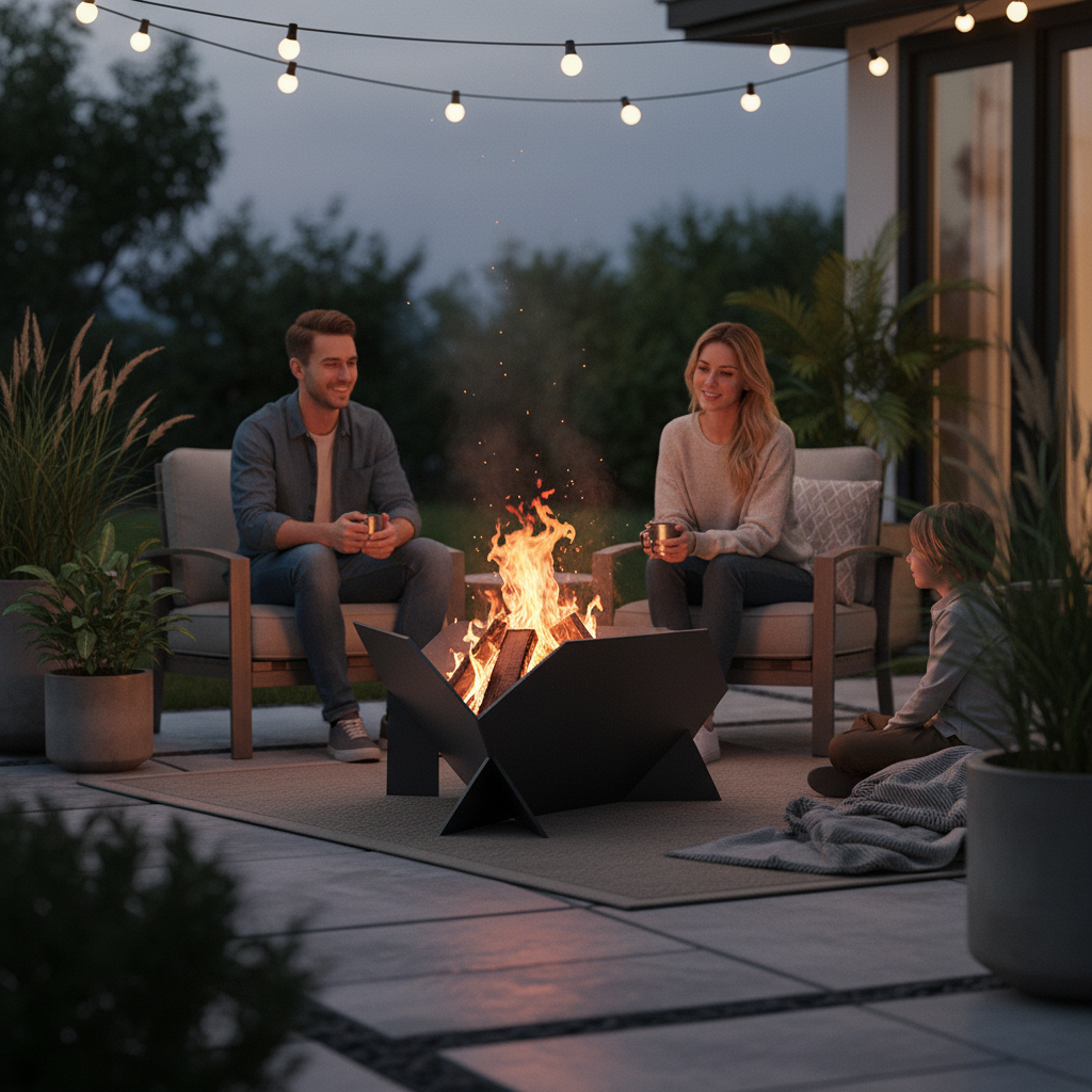 Collapsible, Foldable & Portable Fire Pit - 65cm