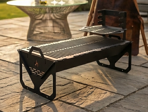 XL Long Collapsible, Foldable & Portable Grill, BBQ, Fire Pit