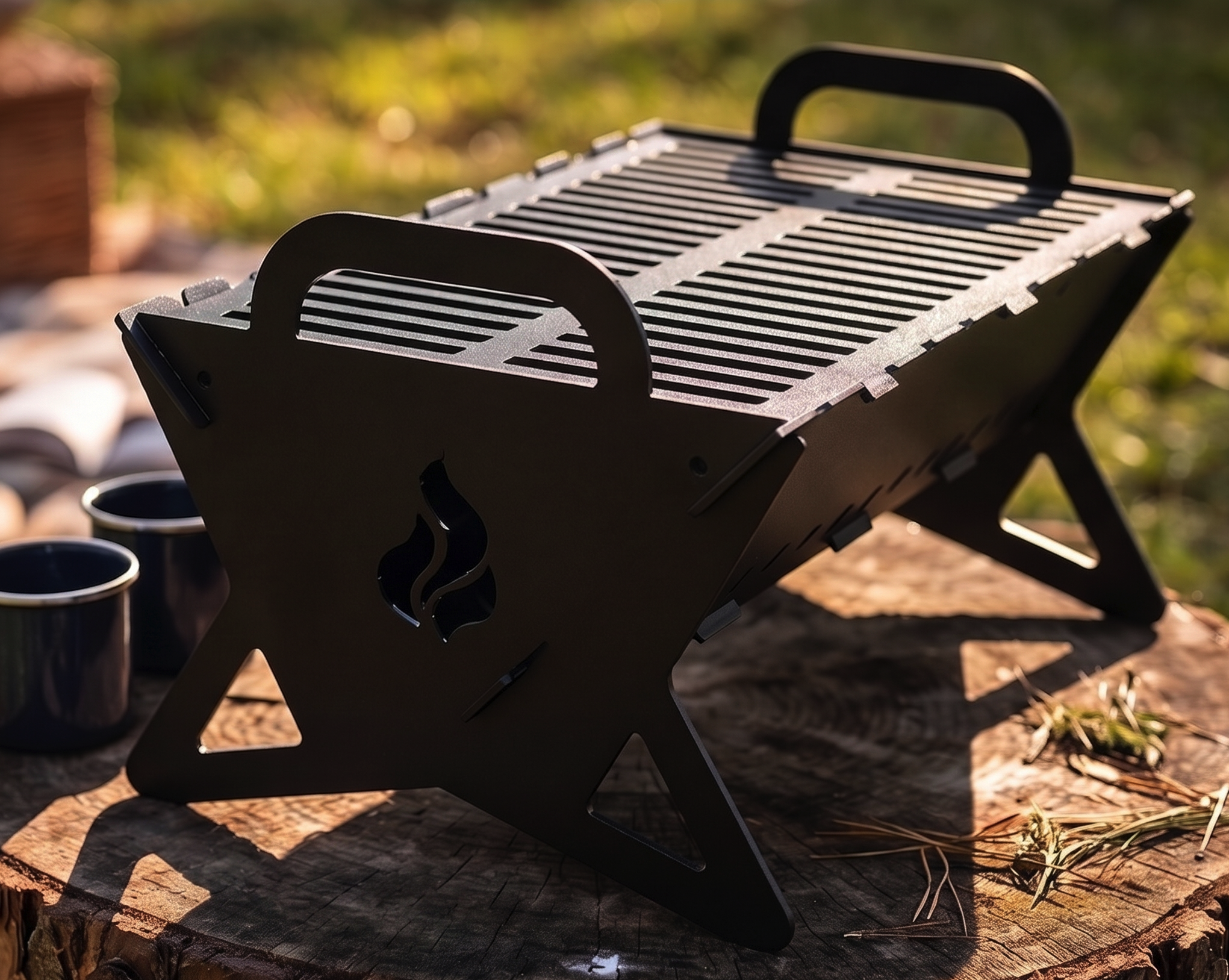 Portable, Collapsible BBQ, Grill, Fire Pit