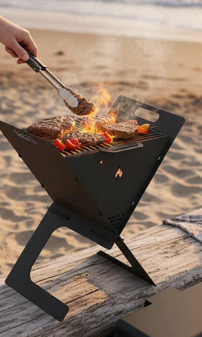 Portable Grill - Collapsible Grill, BBQ and Fire Pit