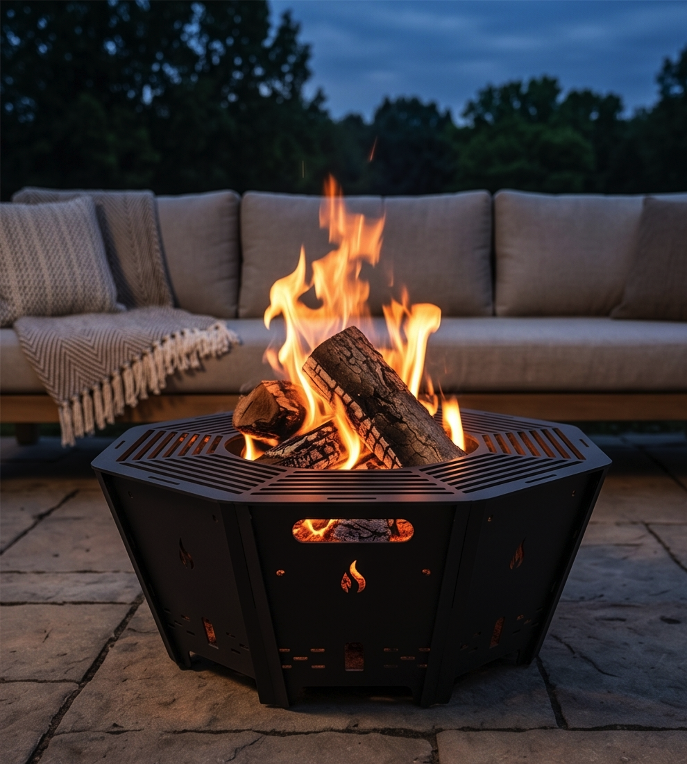 Portable and Collapsable BBQ, Grill, Fire Pit 63cm
