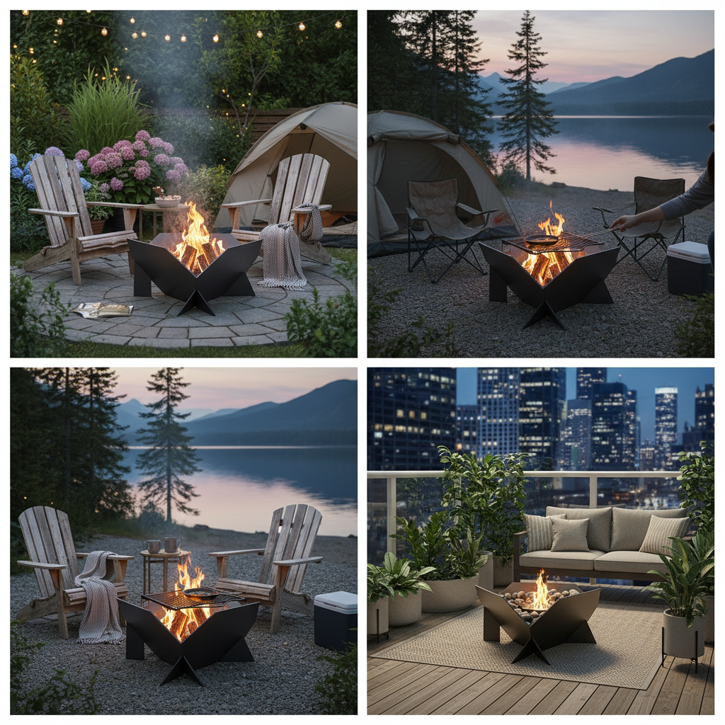 Collapsible, Foldable & Portable Fire Pit - 65cm