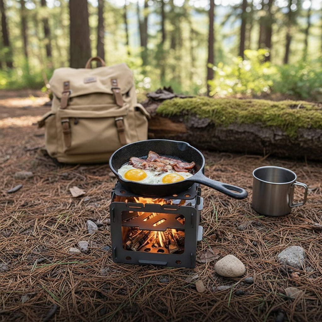 Mini Collapsible, Foldable Camping Grill, BBQ, Stove