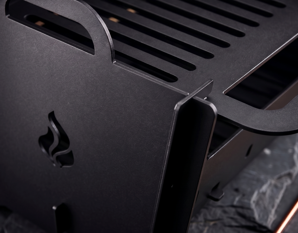 Handcrafted Portable BBQ, Grill & Fire Pit With 2 Adjustable Grates