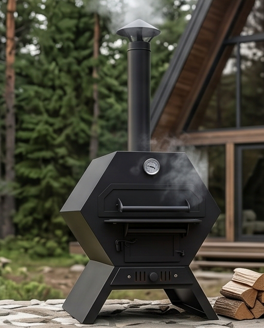 Handcrafted Hexagonal Wood-Fired Pizza Oven – 140cm