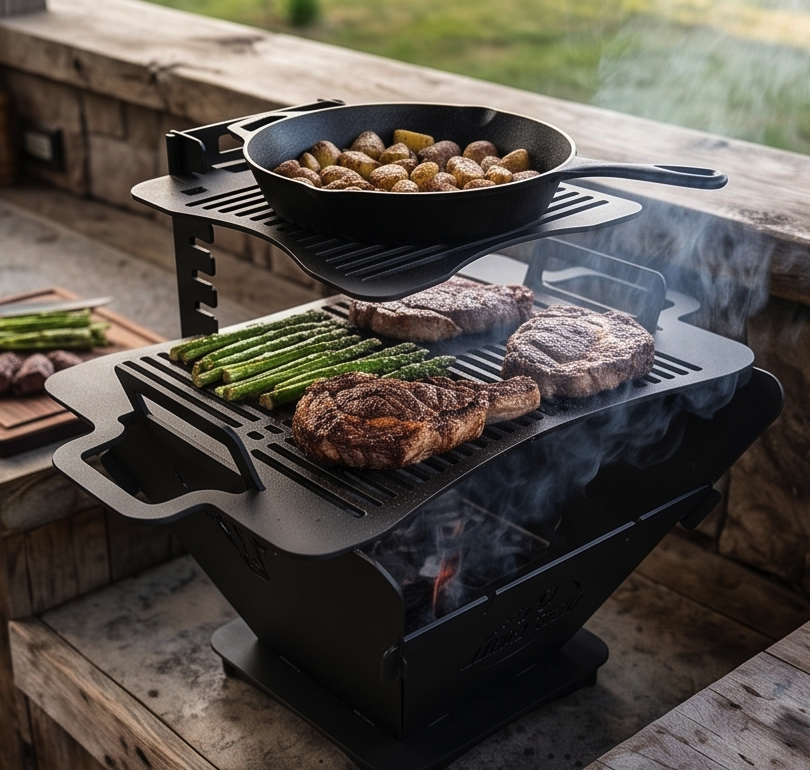 Handcrafted Collapsible Grill, BBQ, Fire Pit - 60cmx45cm