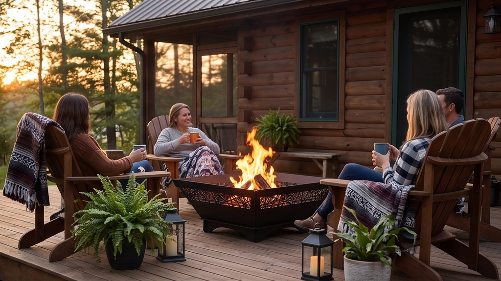2-in-1 Fire Pit with Adjustable Grill BBQ Attachment – 73 cm x 73 cm