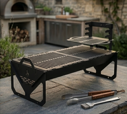 XL Long Collapsible, Foldable & Portable Grill, BBQ, Fire Pit