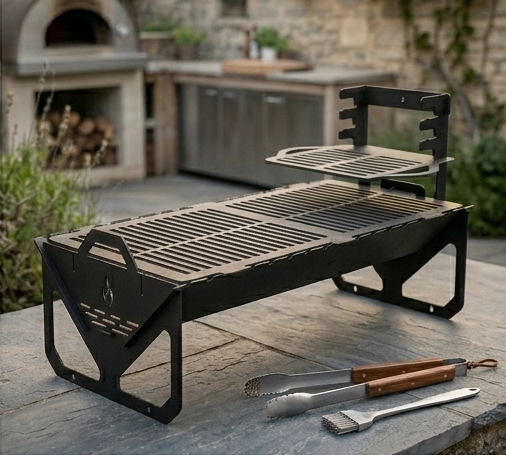 XL Long Collapsible, Foldable & Portable Grill, BBQ, Fire Pit