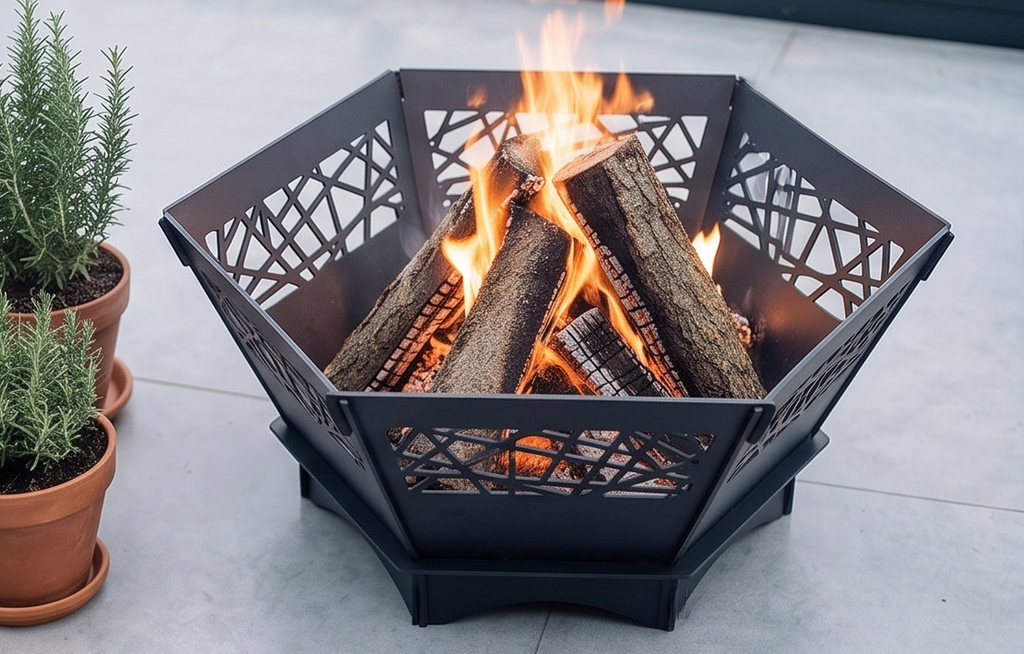 Beautiful Handcrafted Hexagon Fire Pit – 74 cm