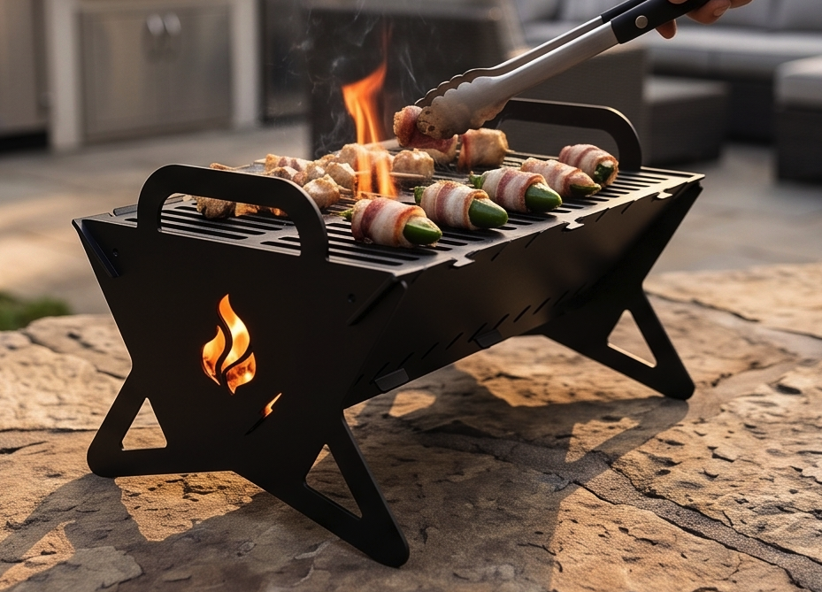 Portable, Collapsible BBQ, Grill, Fire Pit