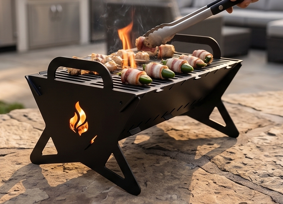 Portable, Collapsible BBQ, Grill, Fire Pit