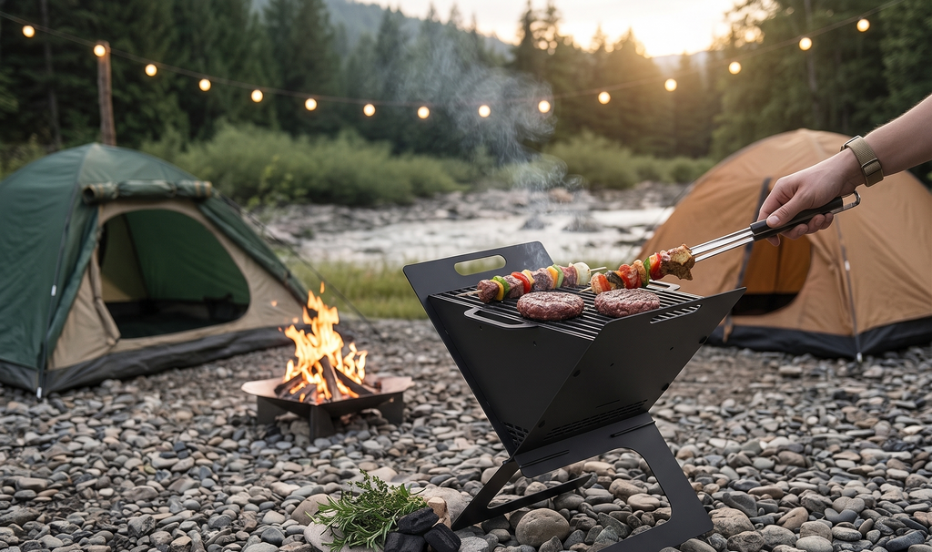 Portable Grill - Collapsible Grill, BBQ and Fire Pit