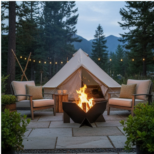Collapsible, Foldable & Portable Fire Pit - 65cm