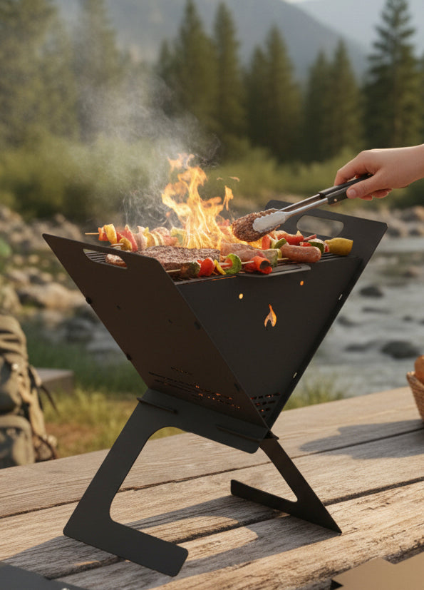Portable Grill - Collapsible Grill, BBQ and Fire Pit
