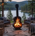 Handcrafted Acoustic Guitar Metal Fire Pit – 105cm Outdoor Chiminea