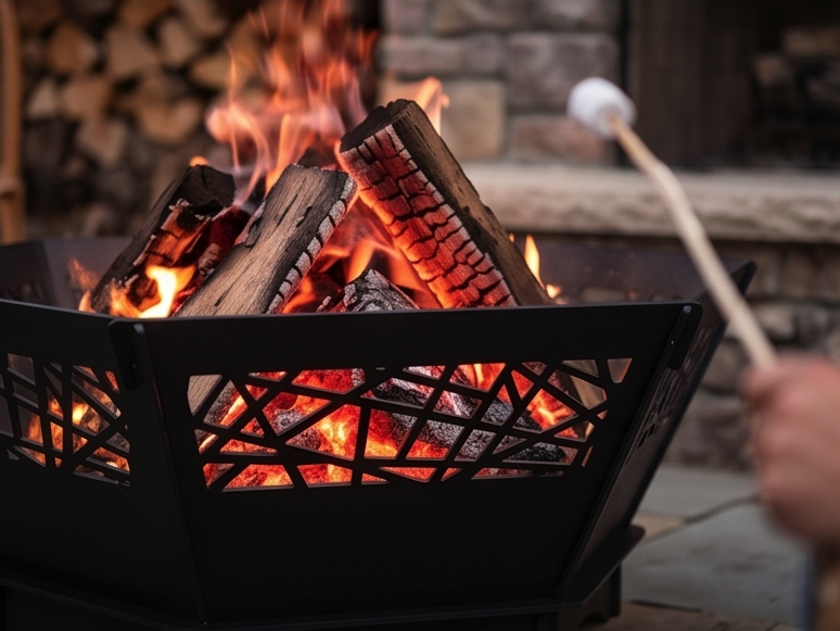 Beautiful Handcrafted Hexagon Fire Pit – 74 cm