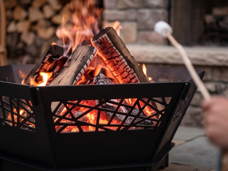 Beautiful Handcrafted Hexagon Fire Pit – 74 cm