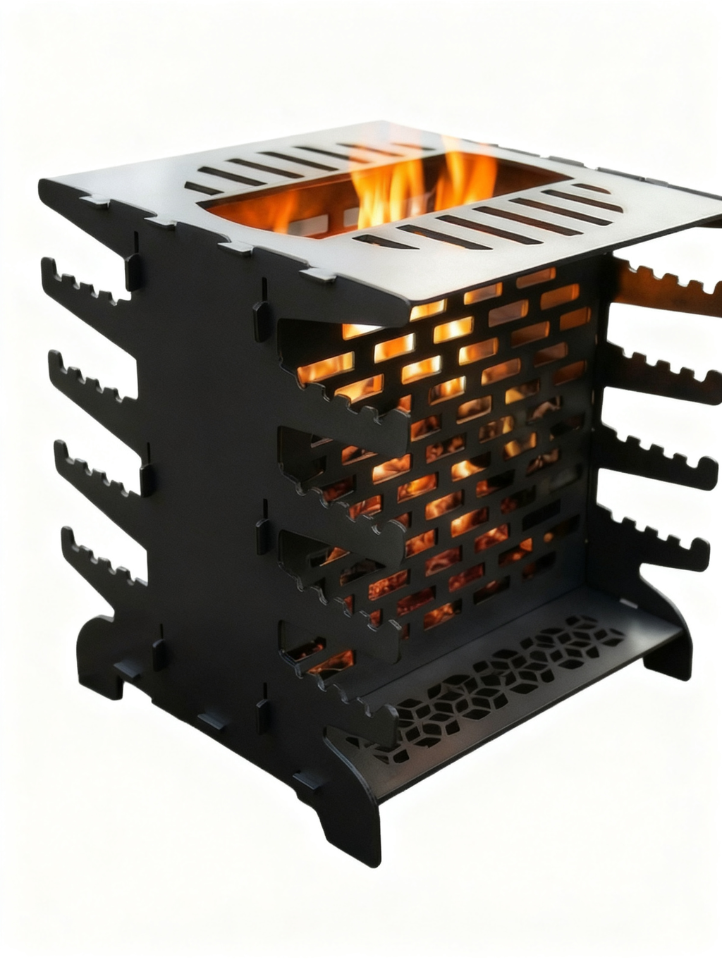Handcrafted Collapsible and Foldable Skewer Grill, BBQ, Stove