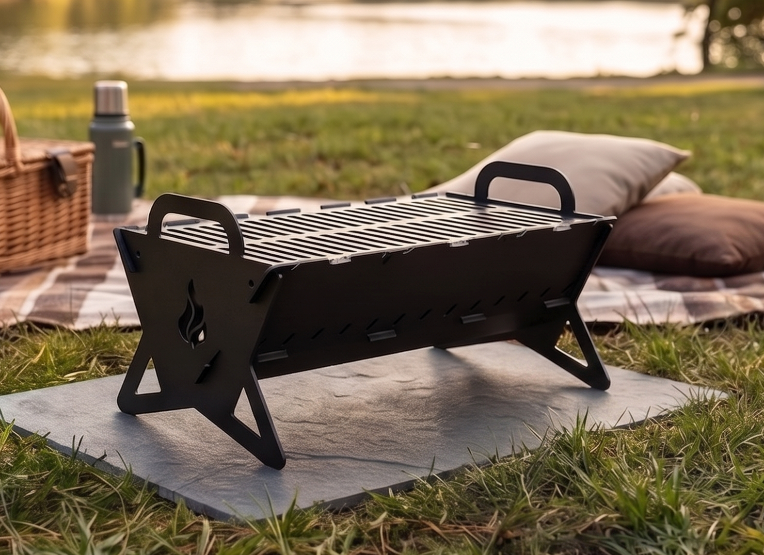 Portable, Collapsible BBQ, Grill, Fire Pit