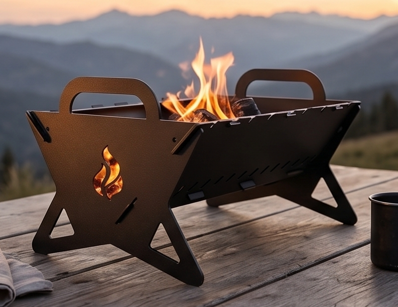 Portable, Collapsible BBQ, Grill, Fire Pit