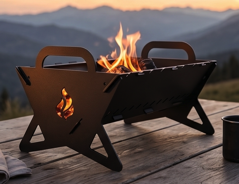 Portable, Collapsible BBQ, Grill, Fire Pit