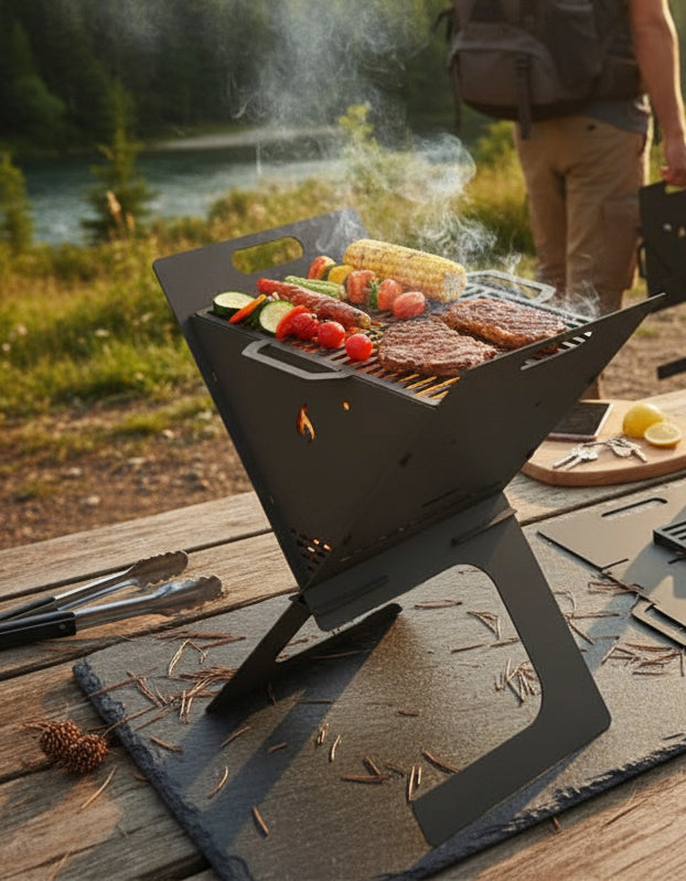 Portable Grill - Collapsible Grill, BBQ and Fire Pit