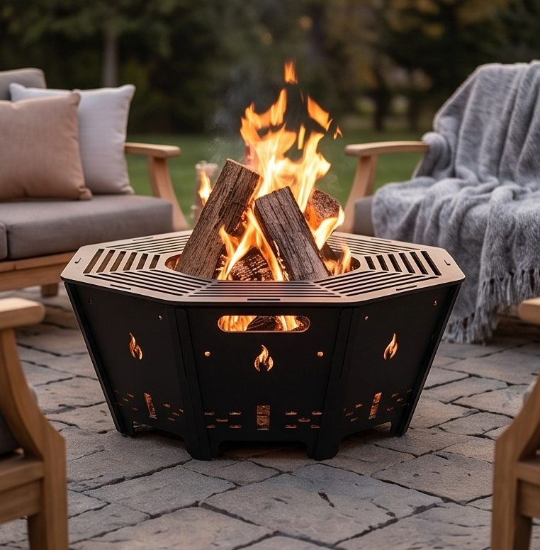 Portable and Collapsable BBQ, Grill, Fire Pit 63cm
