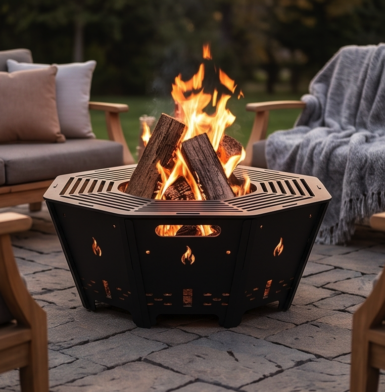 Portable and Collapsable BBQ, Grill, Fire Pit 63cm