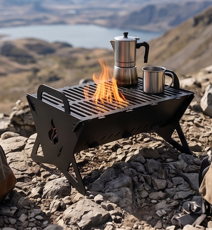Portable, Collapsible BBQ, Grill, Fire Pit
