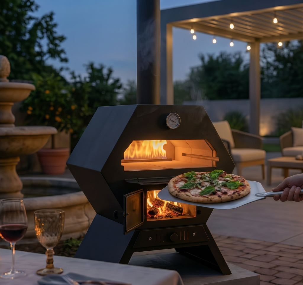 Handcrafted Hexagonal Wood-Fired Pizza Oven – 140cm